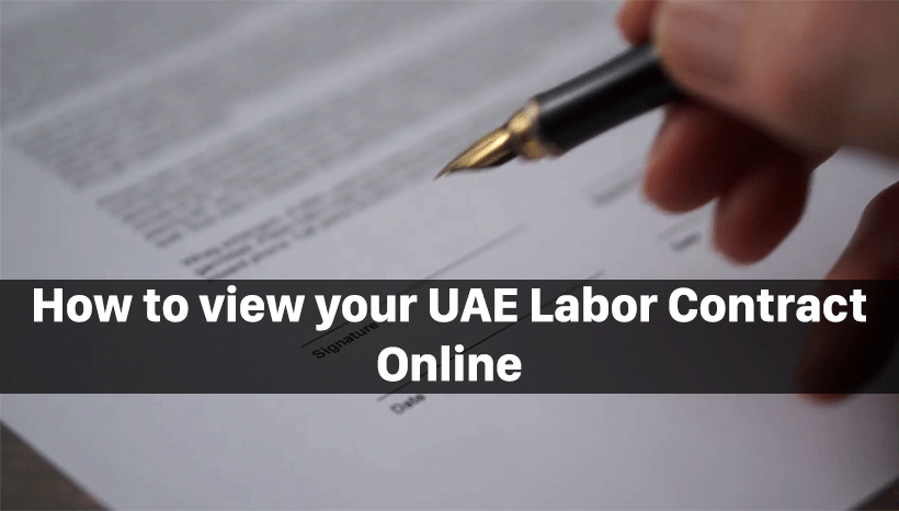 How to view your UAE Labor Contract Online