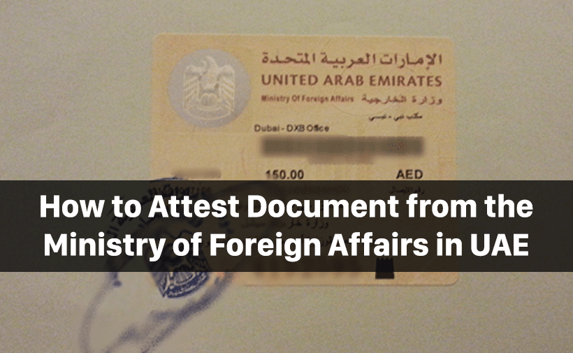 How to Attest Document from the Ministry of Foreign Affairs in UAE