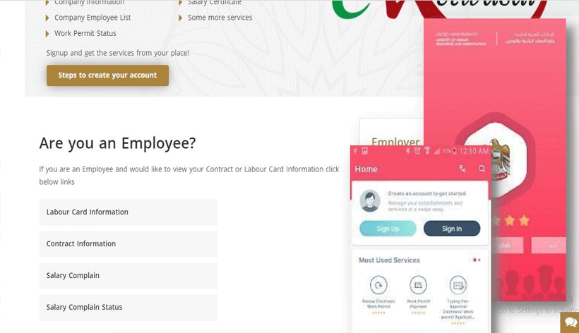 The process to check labor card online in the UAE