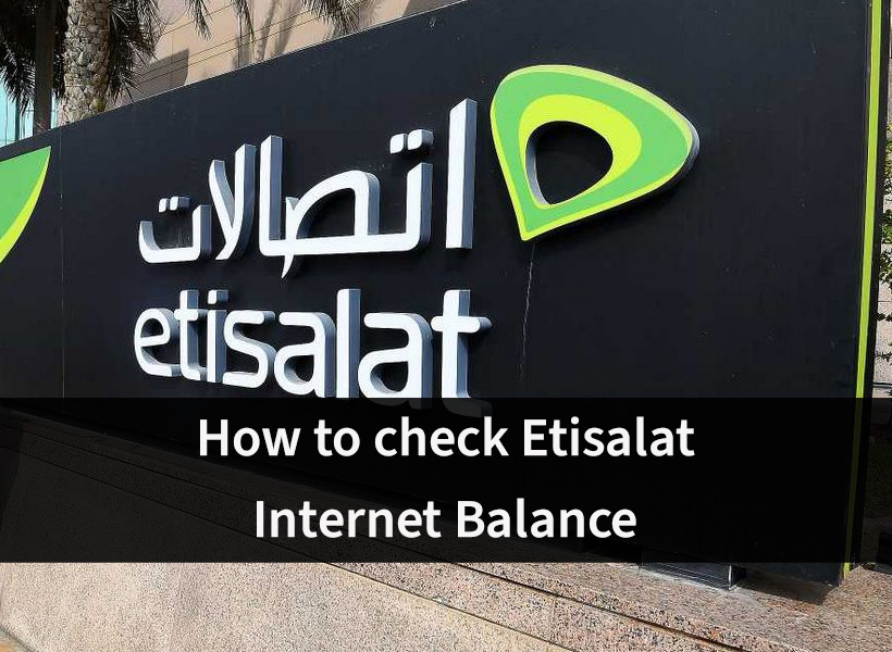 How to check Etisalat Internet Balance
