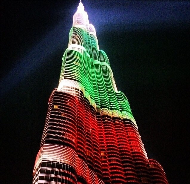 UAE National Day celebrations at Burj Khalifa and The Dubai Fountain